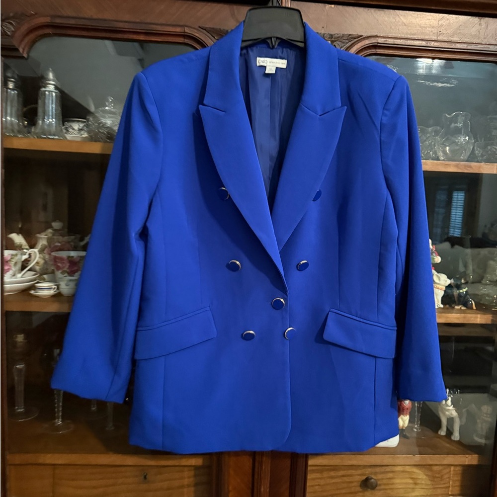 Cato Vibrant Blue Double-Breasted Blazer